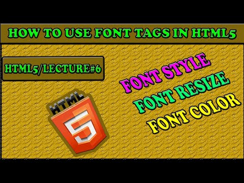 Html5 font size & font color change & writing sytle in notepad..