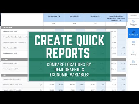 Create a Quick Report in SimplyAnalytics