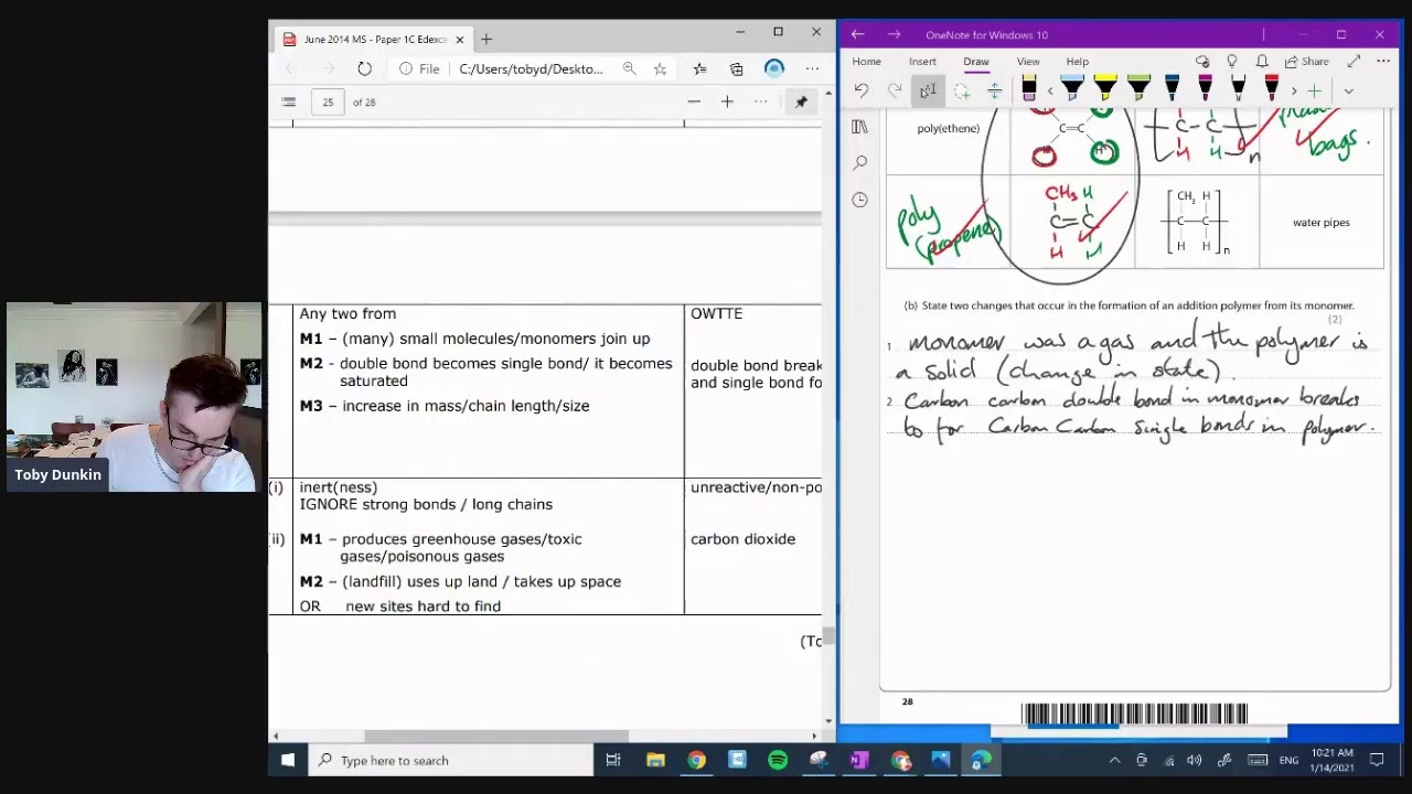 iGCSE edexcel chemistry paper 1C june 2014  Pt2