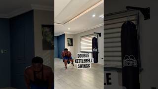 Double kettlebell swings #kettlebellworkout