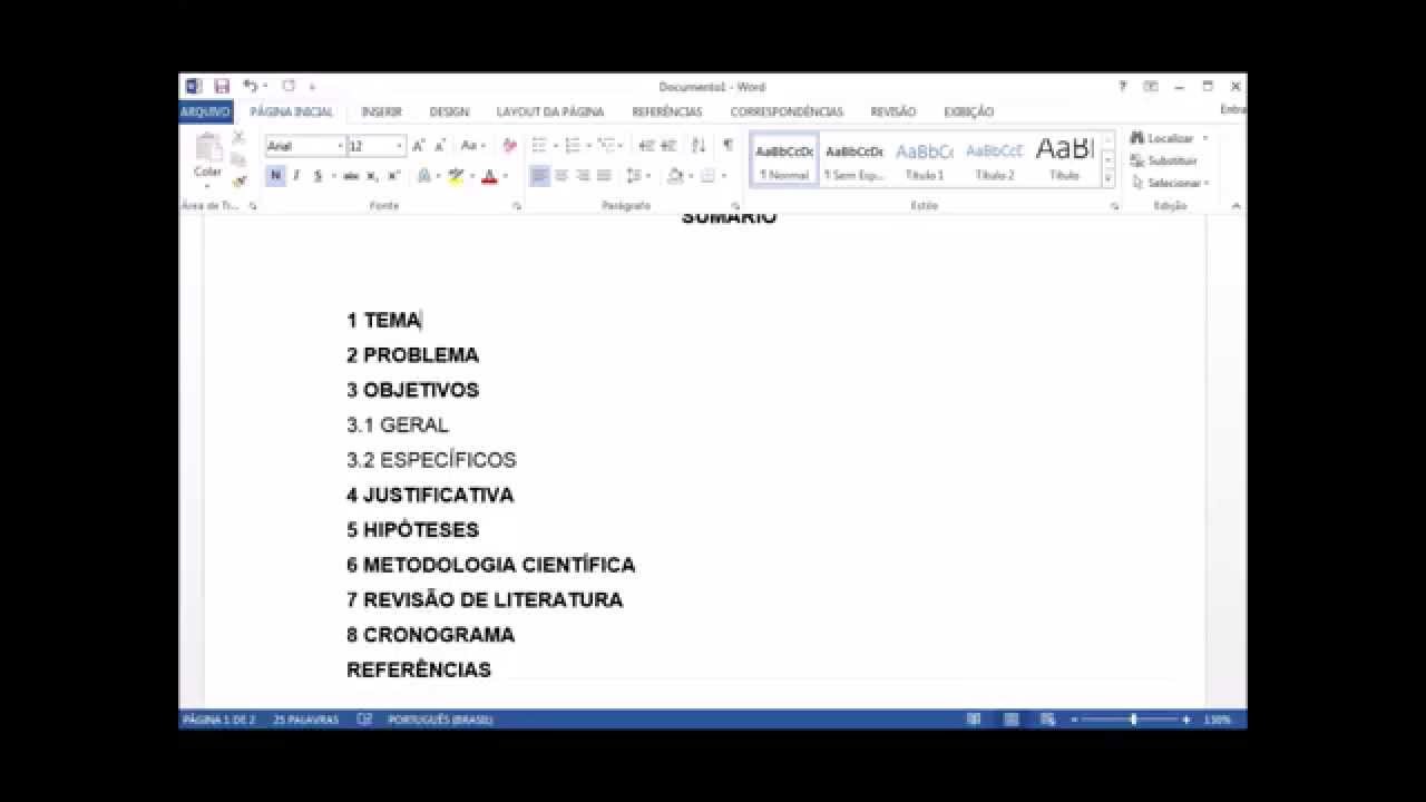 Itens Básicos de um Pré-Projeto de Pesquisa
