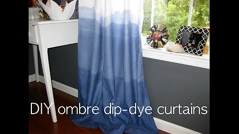 OMBRE DIP DYE - DIY indigo curtains