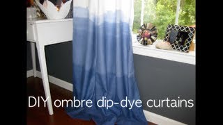 OMBRE DIP DYE - DIY indigo curtains