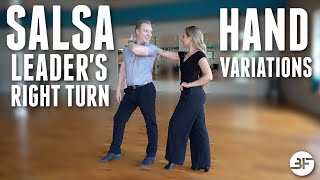 Salsa Right Turn Variations | Salsa Man's Turn Variations (Right)