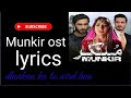 Munkir ost song TV ONE drama lyrics
