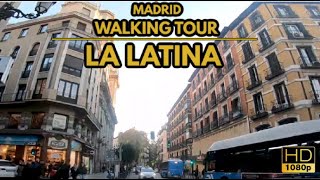 Madrid-Spain | Virtual Walking Tour |Exploring La Latina & Puerta De Toledo Arch!|GOPR0 HD!🇪🇦