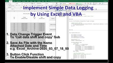 COM04. Implement Simple Data Logging by Using Excel and VBA