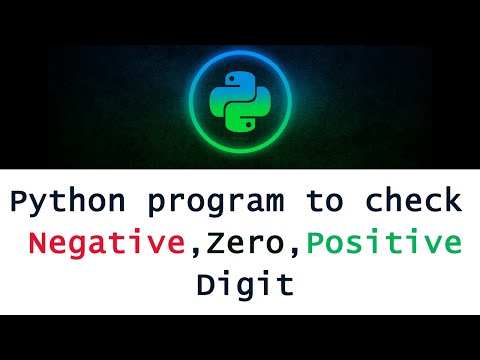 Python Program to check for negative,positive and zero Digit