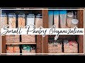 SMALL PANTRY ORGANIZATION | BEFORE AND AFTER | ORGANIZATION TIPS + TRICKS