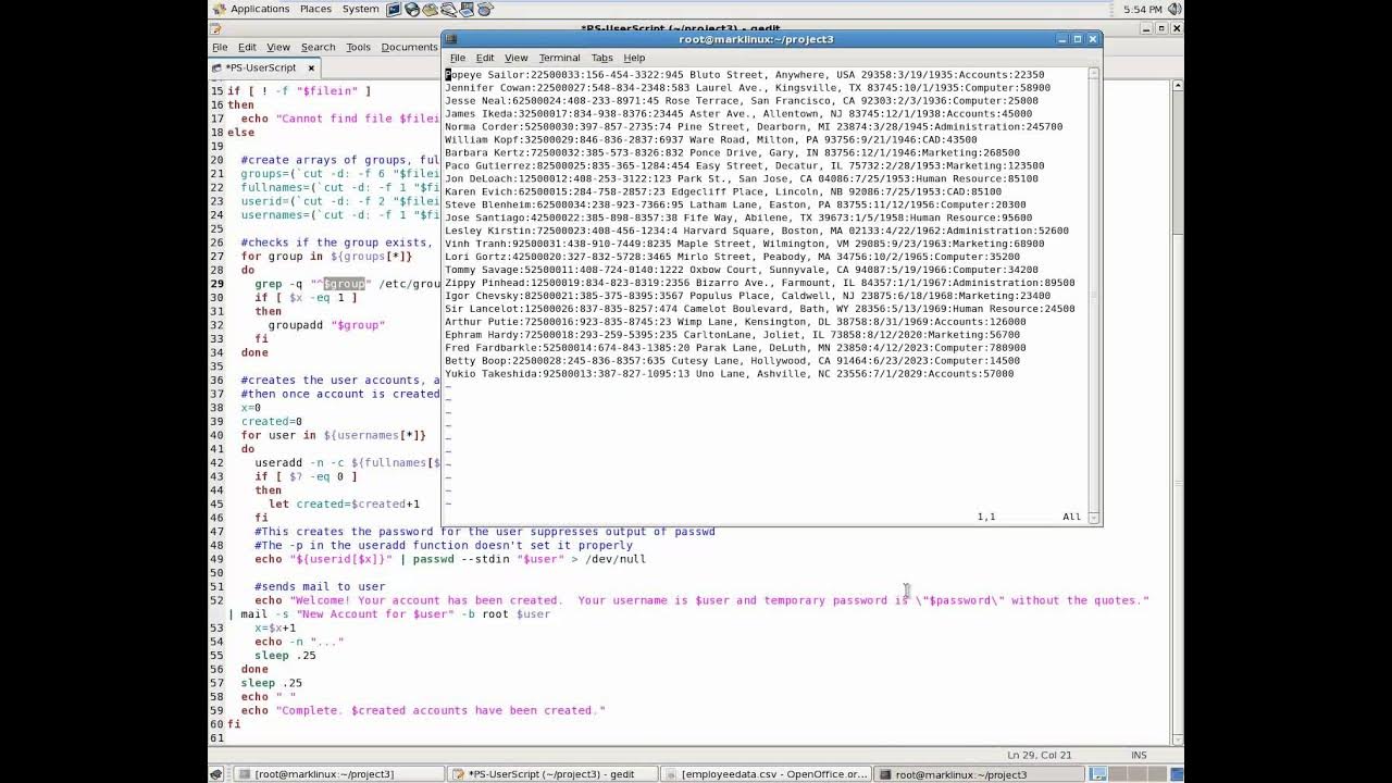 Bash script to create user accounts in Linux - YouTube