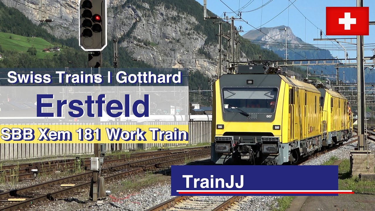 SBB Xem 181 Work trains shunting in Erstfeld Switzerland near Gotthard Base  tunnel | Harsco Rail
