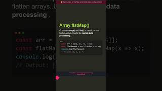 Array.flatMap() In JavaScript - FAANG Interview Prep #shorts #javascript