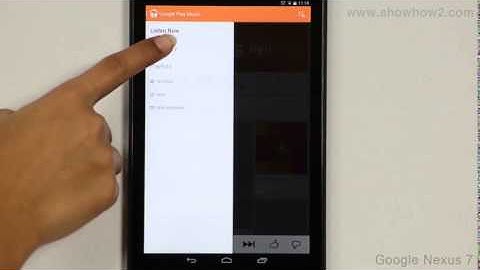 Google Nexus 7 - Music Playback And Controls