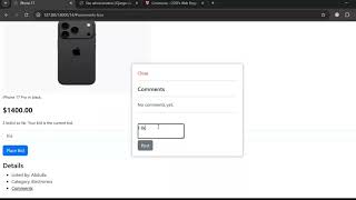 Project 2, Commerce (CS50W)