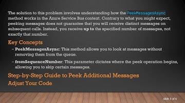 How to Peek a Second Set of Messages in Azure Service Bus Topics