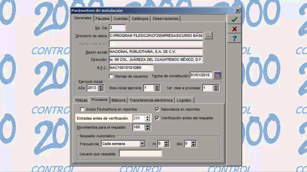 Control 2000 Curso Básico CF2 Parámetros 1 de 6 - YouTube