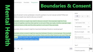 Talking Boundaries and Consent with GPT-3