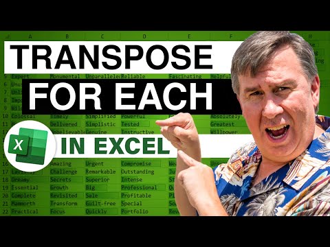 Excel - Transpose for Each County - Episode 1953