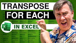 Excel - Transpose for Each County - Episode 1953