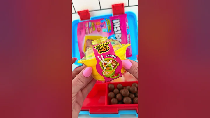 Packing School Lunch with CANDY Food *BENTO Box* Satisfying Video ASMR! #asmr #oddlysatisfying 🍳🍭🍬