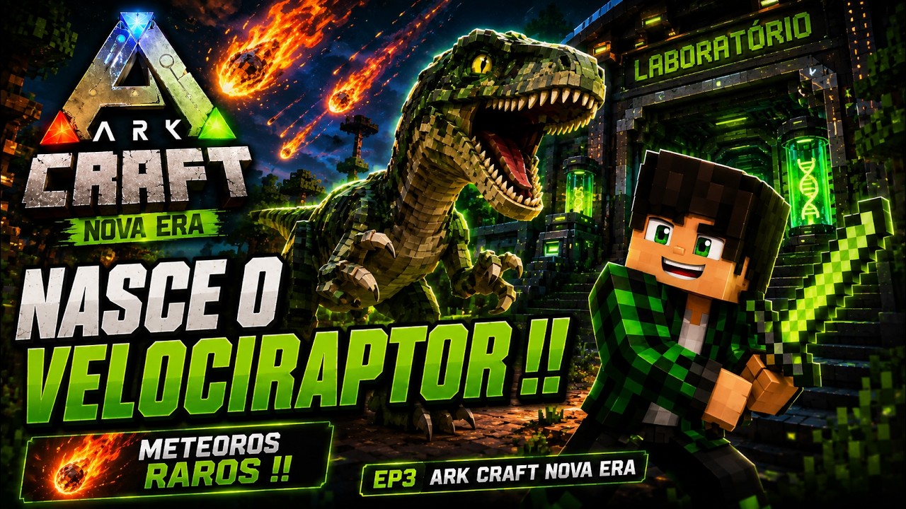 NASCE O VELOCIRAPTOR !! | METEOROS RAROS !! | Ark Craft Nova Era Ep3 ...