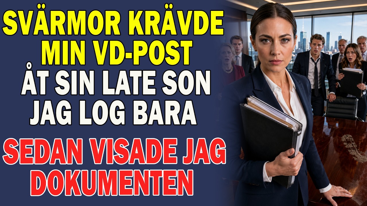 Klockan nio stannade två taxibilar utanför min kontorsbyggnad. Min svärmor Margareta klev ur först, i vinrött, med blicken på glasfasaden som om hon redan ägde den. Hela släkten följde efter. De...