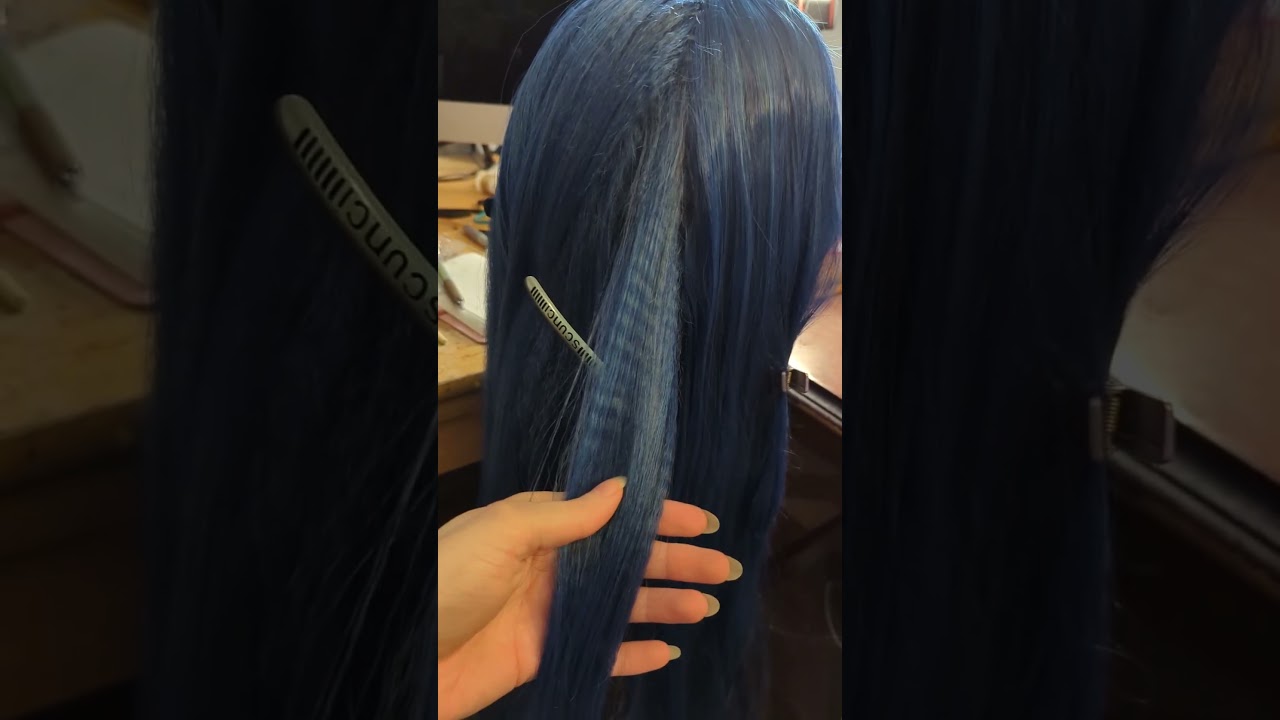Tip for crimping long wigs #cosplay #cosplaycostume #wigs #shorts