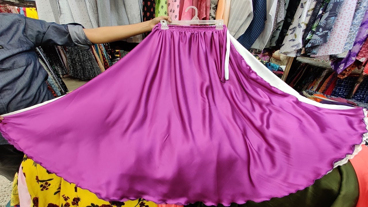 বিশাল ঘেরওয়ালা একছাটা সামুসিল্কের স্কার্ট কিনুন পাইকারিদামে  Buy New Skirt at Cheap Price
