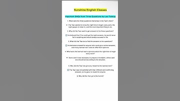 Important SAQs from Three Questions/Class-12 SEM-4 #youtubeshorts #viral #shortsfeed #education