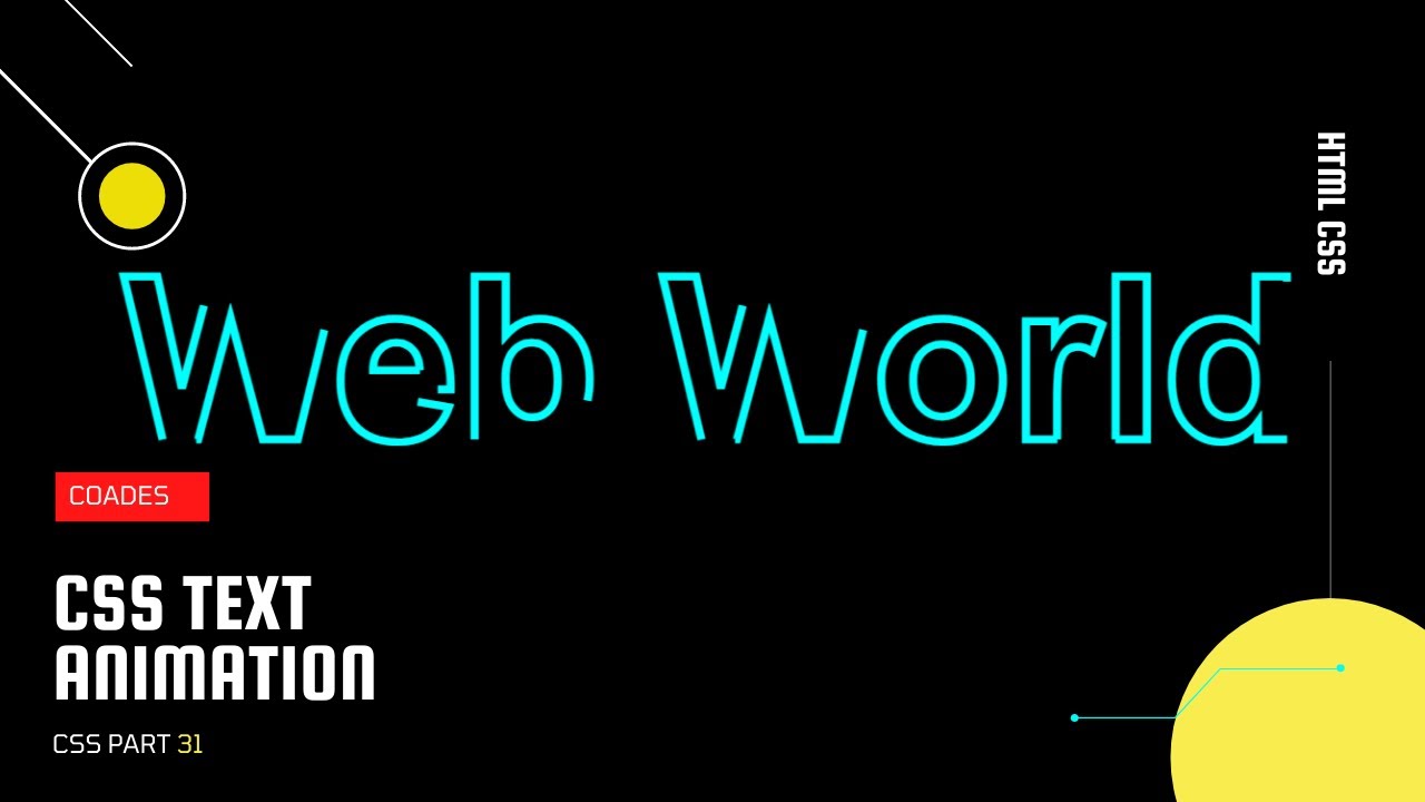 CSS text animation using HTML css | part 31 - YouTube