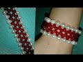 How to make an elegant wide bracelet with beads - خطوات صنع سوار جميل من عقيق الخرز بسهولة