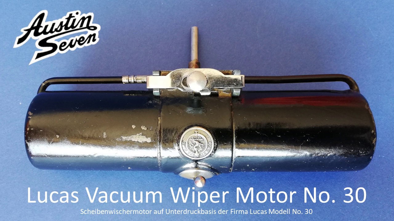 Lucas Vacuum Wiper Motor Type No. 30 Repair and Restoration - YouTube