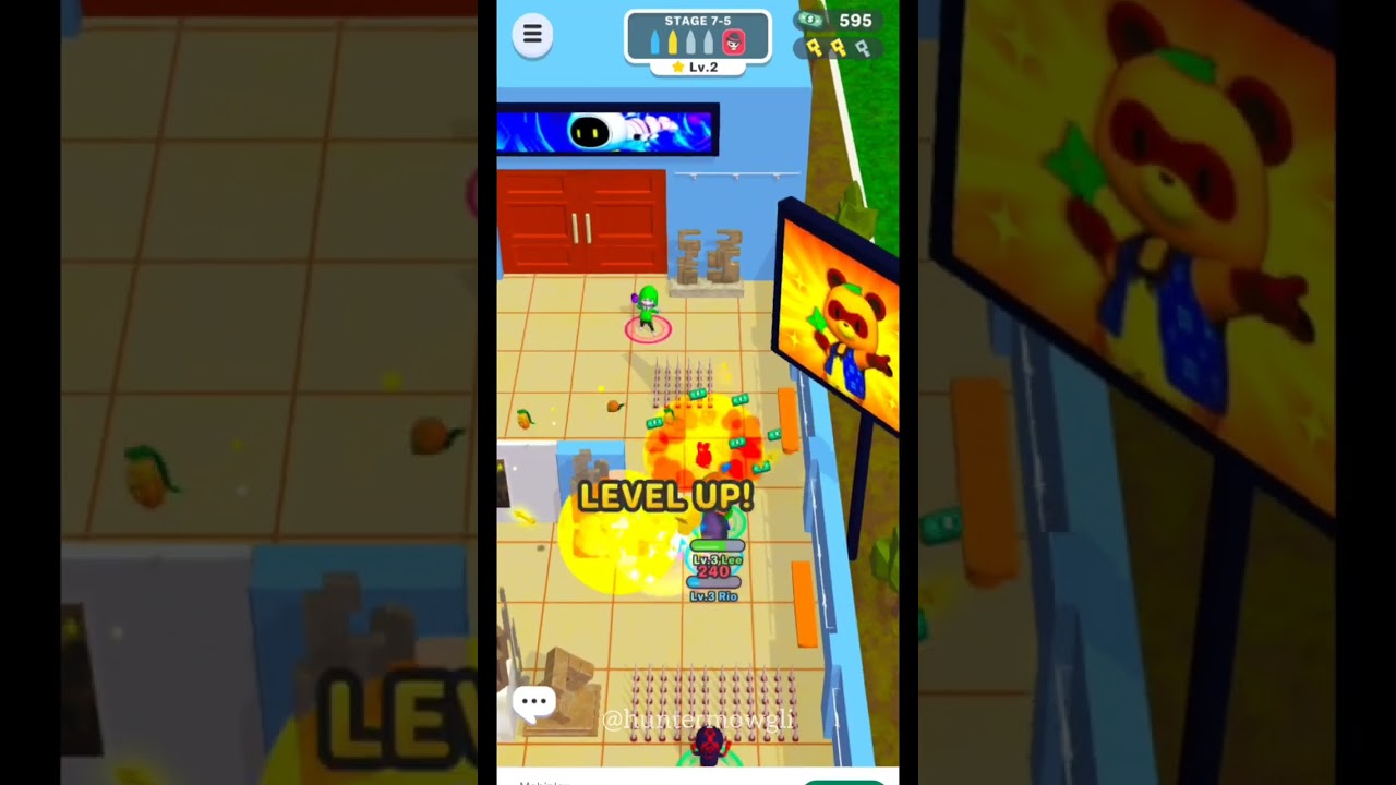 Smash Party World 7 Ancient Museum Stage 5 | weapon crossbow and parrot buddy 