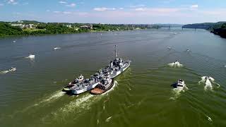 USS Slater's Hudson River Journey near Hyde Park, NY