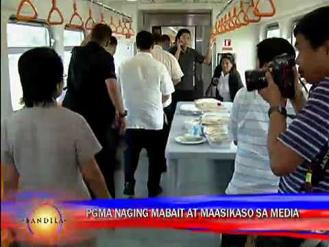 Arroyo bonds with media on PNR ride