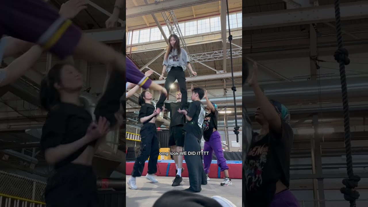 Day in the life of a kpop dancer (learning a stunts + colour analysis?) 