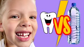 Смелая девочка покажет, как вырвать молочный зуб ниткой | How to pull a baby tooth out