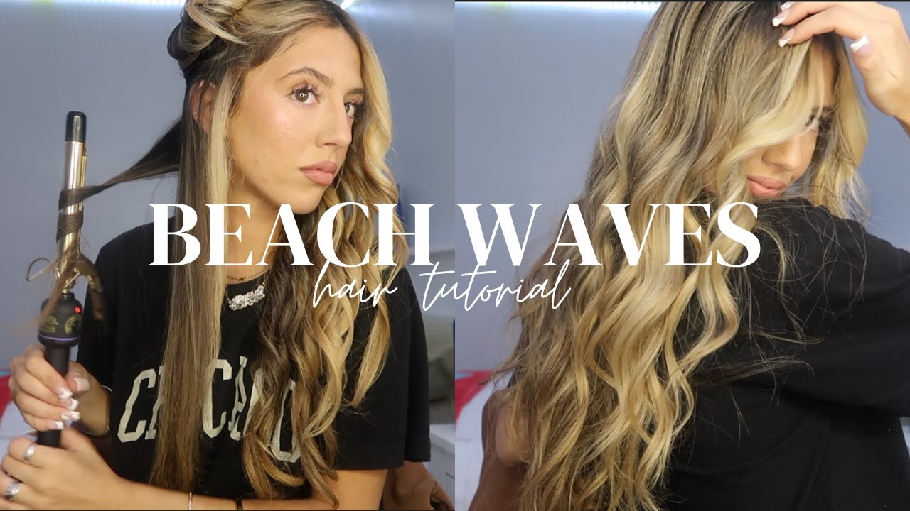 HOW I CURL MY HAIR WITH A CLAMP CURLING IRON! *effortless beach waves