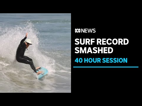 World’s longest surf record broken by Australian Blake Johnston | ABC News
