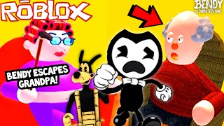 Bendy Escapes Roblox Grandpa Obby Roblox Batim