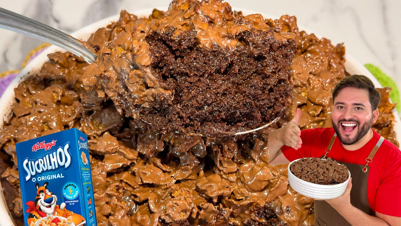 RECEITA VIRAL! O FAMOSO BOLO CROCANTE DE CHOCOLATE! TEXTURA SURPREENDENTE - Gabriel Freitas