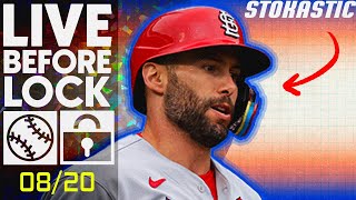 MLB DFS Picks Today 8\/20\/23: DraftKings \& FanDuel Baseball Lineups | Live Before Lock