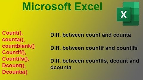 Count functions (count, counta, countif, countblank, countifs, dcount, dcounta)