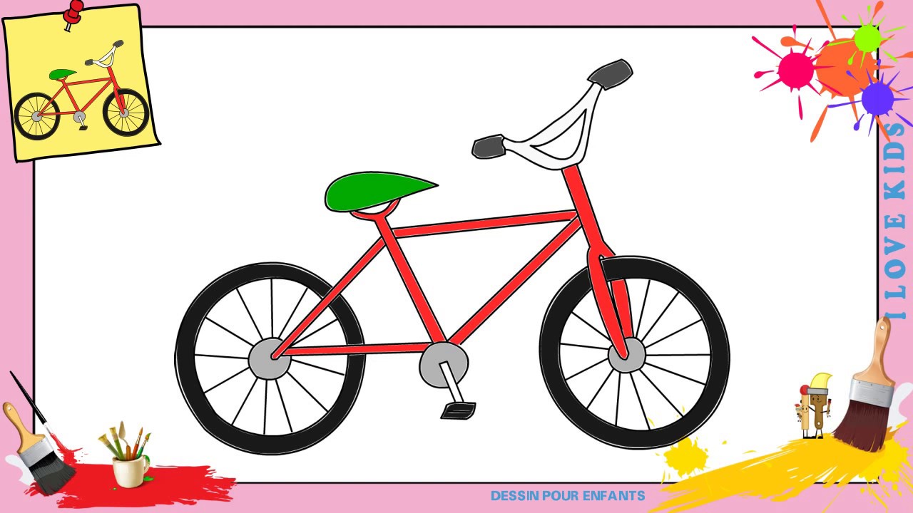 comment dessiner une bicyclette difficille