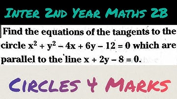Inter 2nd Year Maths 2B circles in telugu@maths naresh eclass