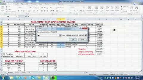 Chương 3 bài 14 Ví dụ về ứng dụng hoàn chỉnh trong Excel