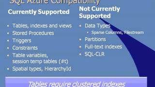 02 SQL Azure Considerations