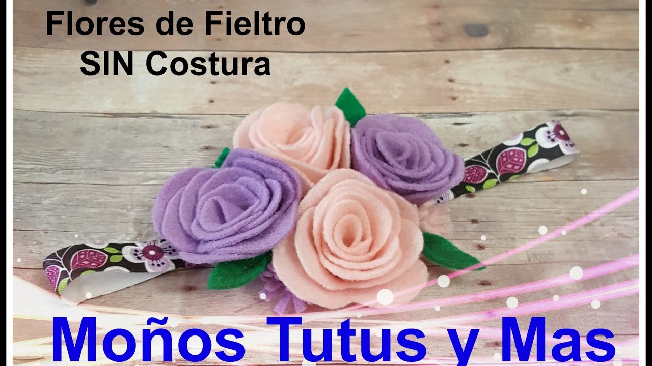 DIADEMA FLORES EN FIELTRO Paso A Paso NO-SEW FELT FLOWER Tutorial DIY How To PAP VIDEO 163 - YouTube