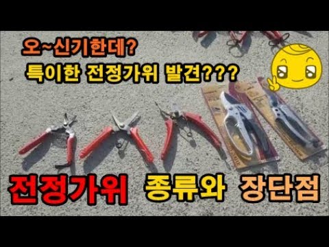 전지가위 전정가위 종류및 장단점 농기계 농사장비추천 - Youtube