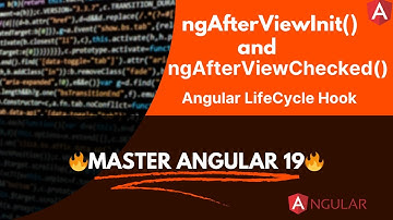 🔥 Master ngAfterViewInit()  and  ngAfterViewChecked() Life cycle hook 🔥 with example - Episode 13